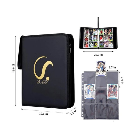 9-Pocket Trading Card Binder Card Collector Album Holder 32 Sheets Bundle X 3 - Picture 3 of 3
